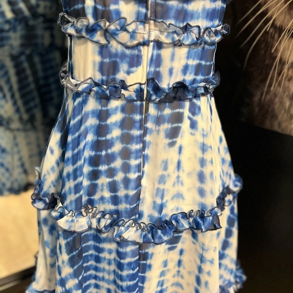 💙💙NWOT- SUPER CUTE TIE DYE SPAGHETTI STRAP DRESS💙💙 SZ 7/8 - Picture 6 of 7
